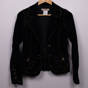 Y2K Paris Blues black velvet blazer-S